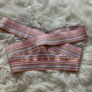 Cross off the shoulder bathing suit